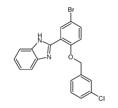 2-[5-bromo-2-[(3-chlorophenyl)methoxy]phenyl]-1H-benzimidazole Structure