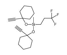 bis[(1-ethynylcyclohexyl)oxy]-methyl-(3,3,3-trifluoropropyl)silane结构式