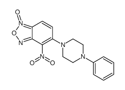 4-nitro-1-oxido-5-(4-phenylpiperazin-1-yl)-2,1,3-benzoxadiazol-1-ium Structure