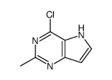 5H-Pyrrolo[3,2-d]pyrimidine, 4-chloro-2-methyl- Structure