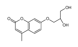 7-[(2S)-2,3-dihydroxypropoxy]-4-methylchromen-2-one Structure