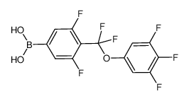 4-[difluoro-(3,4,5-trifluorophenoxy)methyl]-3,5-difluorobenzene-1-boronic acid结构式