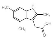 1H-Indole-3-aceticacid, 2,4,6-trimethyl- Structure