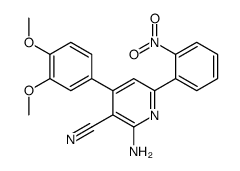 2-amino-4-(3,4-dimethoxyphenyl)-6-(2-nitrophenyl)pyridine-3-carbonitrile Structure