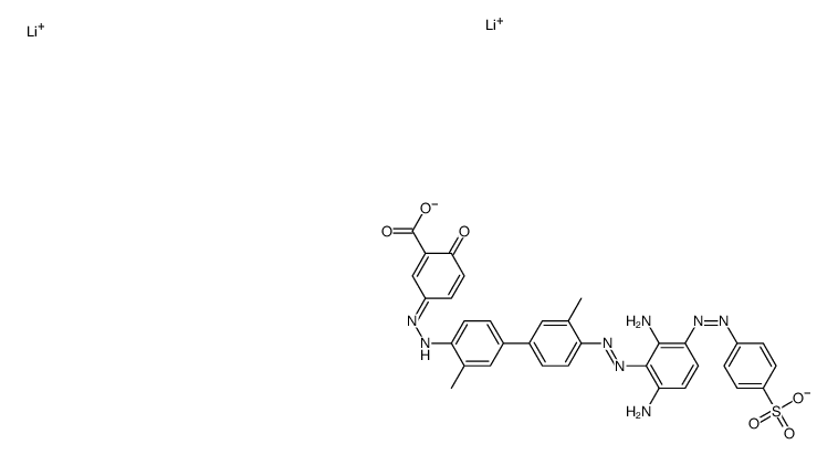 dilithium 5-[[4'-[[2,6-diamino-3-[(4-sulphonatophenyl)azo]phenyl]azo]-3,3'-dimethyl[1,1'-biphenyl]-4-yl]azo]salicylate结构式