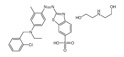 2-[[4-[[(2-chlorophenyl)methyl]ethylamino]-o-tolyl]azo]benzothiazole-7-sulphonic acid, compound with 2,2'-iminobis[ethanol] (1:1) picture