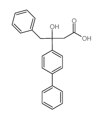 [1,1'-Biphenyl]-4-propanoic acid, .β.-hydroxy-.β.-(phenylmethyl)- (en)结构式