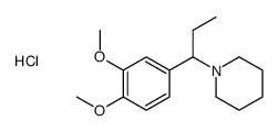 1-[1-(3,4-dimethoxyphenyl)propyl]piperidine,hydrochloride结构式