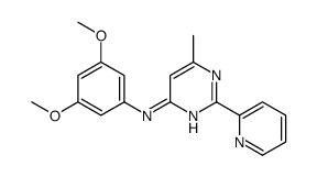 N-(3,5-dimethoxyphenyl)-6-methyl-2-pyridin-2-ylpyrimidin-4-amine结构式