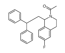 1-[1-(2,2-diphenylethyl)-6-fluoro-3,4-dihydro-1H-isoquinolin-2-yl]ethanone Structure