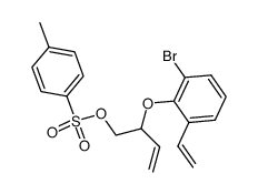 Toluene-4-sulfonic acid 2-(2-bromo-6-vinyl-phenoxy)-but-3-enyl ester Structure