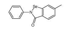 6-methyl-2-phenyl-1,2-benzoselenazol-3-one结构式