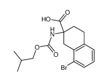 8-bromo-2-isobutoxycarbonylamino-1,2,3,4-tetrahydro-naphthalene-2-carboxylic acid结构式