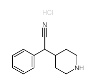 4-Piperidineacetonitrile,a-phenyl-, hydrochloride (1:1) structure