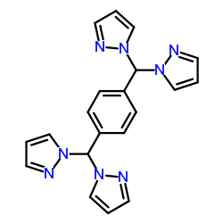 α,α,α',α'-tetra(1-pyrazolyl)-p-xylene Structure