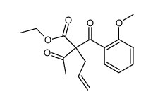 2-acetyl-2-(2-methoxy-benzoyl)-pent-4-enoic acid ethyl ester结构式