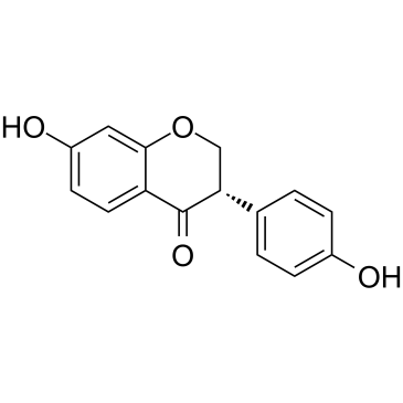 S-2,3-dihydro-7-hydroxy-3-(4-hydroxyphenyl)-4H-1-Benzopyran-4-one Structure