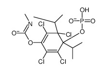 [2,3,5,6-tetrachloro-4-(methylcarbamoyloxy)-1,6-di(propan-2-yl)cyclohexa-2,4-dien-1-yl] phosphate结构式