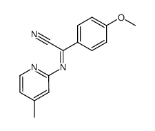 4-methoxy-N-(4-methylpyridin-2-yl)benzimidoyl cyanide Structure