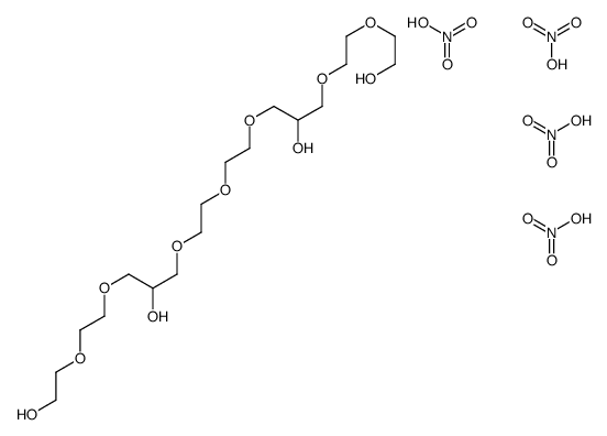 1-[2-(2-hydroxyethoxy)ethoxy]-3-[2-[2-[2-hydroxy-3-[2-(2-hydroxyethoxy)ethoxy]propoxy]ethoxy]ethoxy]propan-2-ol,nitric acid Structure