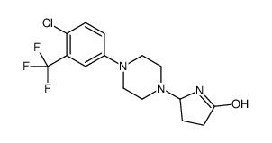 5-[4-[4-chloro-3-(trifluoromethyl)phenyl]piperazin-1-yl]pyrrolidin-2-one Structure