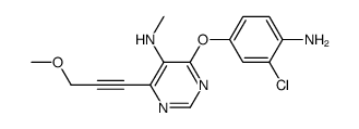 4-(4-amino-3-chlorophenoxy)-6-(3-methoxyprop-1-yn-1-yl)-N-methylpyrimidine-5-amine Structure