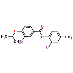 2-Bromo-4-methylphenyl 3-bromo-4-isopropoxybenzoate结构式