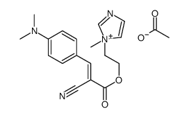 1-[2-[[2-cyano-3-[4-(dimethylamino)phenyl]-1-oxoallyl]oxy]ethyl]-1-methyl-1Himidazolium acetate结构式