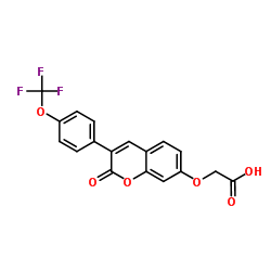 ({2-Oxo-3-[4-(trifluoromethoxy)phenyl]-2H-chromen-7-yl}oxy)acetic acid Structure