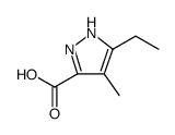 5-乙基-4-甲基-1H-吡唑-3-羧酸结构式