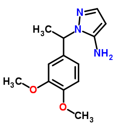 1-[1-(3,4-Dimethoxyphenyl)ethyl]-1H-pyrazol-5-amine Structure