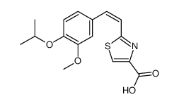 2-[(E)-2-(3-methoxy-4-propan-2-yloxyphenyl)ethenyl]-1,3-thiazole-4-carboxylic acid Structure