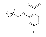 2-(5-Fluoro-2-nitro-phenoxymethyl)-2-methyl-oxirane Structure