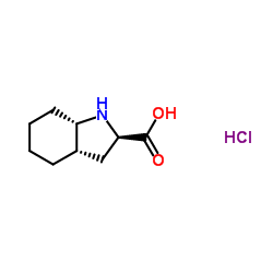 (2R,3aS,7aS)-八氢-1H-吲哚-2-羧酸盐酸盐结构式