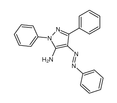 1,3-diphenyl-4-(phenyldiazenyl)-1H-pyrazol-5-amine Structure