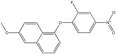 1-(2-fluoro-4-nitrophenoxy)-6-Methoxynaphthalene结构式