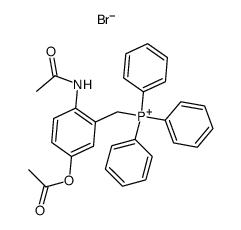 bromure d'acetylamino-2 acetoxy-5 benzyltriphenylphosphonium结构式