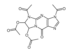 9H-Imidazo[1,2-a]purin-9-one,3,5-diacetyl-6,7-bis(acetyloxy)-3,5,6,7-tetrahydro-结构式