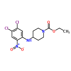 Ethyl 4-[(4,5-dichloro-2-nitrophenyl)amino]-1-piperidinecarboxylate Structure