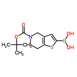 (5-(TERT-BUTOXYCARBONYL)-4,5,6,7-TETRAHYDROTHIENO[3,2-C]PYRIDIN-2-YL)BORONIC ACID Structure