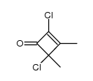 2-Cyclobuten-1-one,2,4-dichloro-3,4-dimethyl-结构式