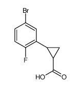 2-(5-Bromo-2-fluorophenyl)cyclopropanecarboxylic acid Structure