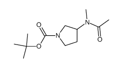 1-(tert-butyloxycarbonyl)-3-(N-methylacetamido)pyrrolidine Structure