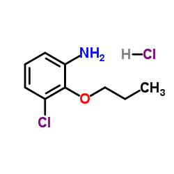 3-Chloro-2-propoxyaniline hydrochloride (1:1)结构式