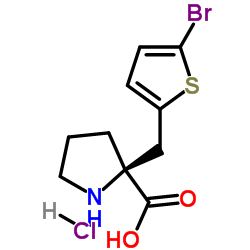 (S)-ALPHA-(5-BROMO-2-THIOPHENYLMETHYL)-PROLINE-HCL Structure