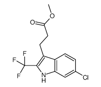 methyl 3-[6-chloro-2-(trifluoromethyl)-1H-indol-3-yl]propanoate结构式