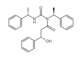 (S)-3-hydroxy-3-phenyl-N-((S)-1-phenylethyl)-N-(((S)-1-phenylethyl)carbamoyl)propanamide Structure