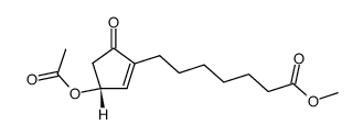 methyl 7-(3(R)-(acetyloxy)-5-oxo-1-cyclopenten-1-yl)heptanoate Structure