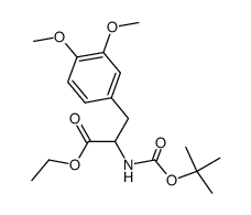 N-(tert-butoxycarbonyl)-3,4-(dimethoxy)-L-phenylalanine ethyl ester结构式