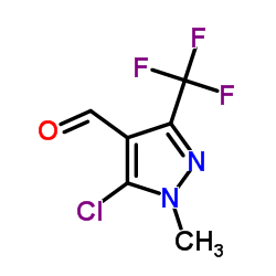 5-chloro-1-methyl-3-(trifluoromethyl)pyrazole-4-carboxaldehyde Structure